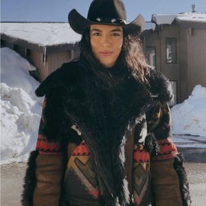 Lindsey Thornburg x Pendleton Lost Trail Shearling Aviator Jacket